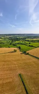Picturesque Scenery Prints: Beautiful view footage taken above The Yorkshire with a drone