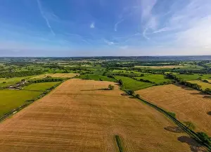 Picturesque Scenery Prints: Beautiful view footage taken above The Yorkshire with a drone