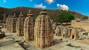 Madhya Pradesh Prints: Beautiful view of Mandapika shrines of Bateshwara Group of Temples