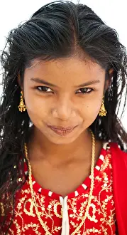 Appeal Prints: Beautiful young indian girl with a big happy smile. Andhra Pradesh, India