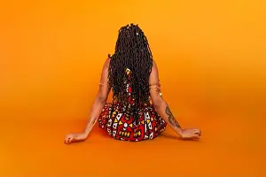 Braids Prints: Beautiful young woman with braids in her hair