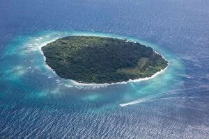 Images Dated 6th August 2019: Beauty tropical island. Aerial view on tropical islands, drone