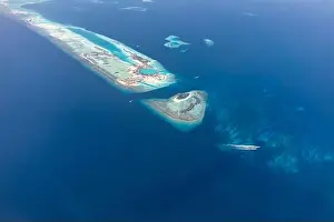 Dreams Prints: Beauty tropical island. Aerial view on tropical islands in the Indian ocean