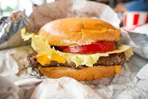 Eurasia Prints: A beef burger from Wendy's Hamburgers restaurant in Tbilisi, Georgia