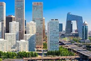 Beijing, China modern financial district cityscape in the afternoon