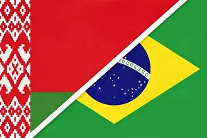 Hockey Prints: Belarus and Brazil, symbol of country