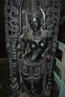 Karnataka Prints: Belur Chennakesava temple - Pillars and sculptures - Mohini
