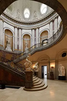 Stairwell Prints: Berlin. Germany. Bode Museum. Oval stairwell of the small dome