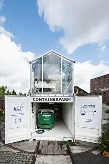 Allotment Prints: Berlin, Germany, a container farm of ECF Farm Systems