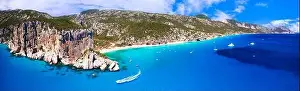 Best and most beautiful beaches of Sardegna island (Italy) - Cala Luna in gulf of Orosei a spectacular national park