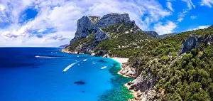 Best and most beautiful beaches of Sardegna island (Italy) - impressive Cala Sisine in gulf of Orosei