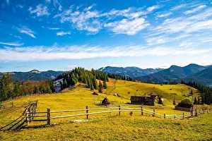 Bewitching beautiful summer landscape of green meadows