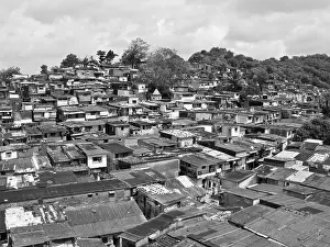City Scape Prints: Bhatwadi and Devnar slum, Bombay Mumbai, Maharashtra, India, Asia