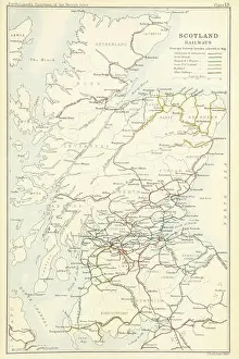 Networks Prints: BI(1887) p.967 Railways in Scotland J. Bartholomew and Co