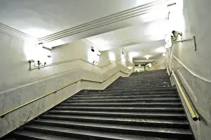 Metro Station Prints: Biblioteka Imeni Lenina metro station. Moscow, Russia