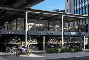 Cycles Prints: Bicycle or Bike Park in Chazawa Dori Street in Shimokitazawa Tokyo Japan