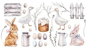 Goose Prints: Big bundle of Easter design with bunny