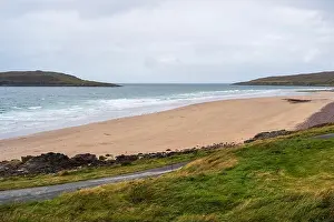 Local Attraction Prints: Big Sand beach with Longa Island in distance - Gairloch