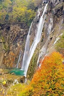 Images Dated 23rd October 2012: The Big Waterfall, Veliki slap, Plitvice Lakes National Park, Croatia, UNESCO