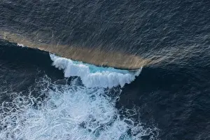 Very big waves off the coast of Morocco in the Atlantic Ocean on a beautiful evening