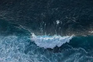 Waves Crashing Prints: Very big waves off the coast of Morocco in the Atlantic Ocean on a beautiful evening