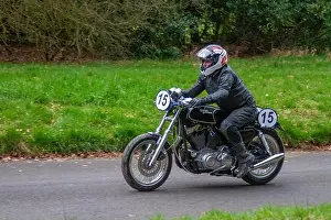 Bike No.15 1995 90s nineties HARLEY DAVIDSON XLH Sportster 1200cc motorcycle ridden by Michael Townsend; at the HOGHTON TOWER SPRINT COURSE 1/8th