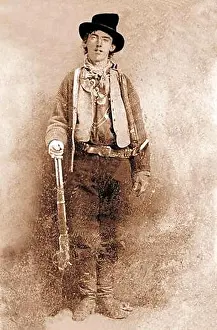 Bygone Days Prints: Billy the Kid - Vintage photograph from the Old West