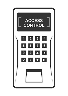 Screening Prints: Biometric access control machine illustration