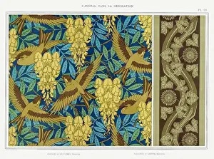 Public Domain Prints: Bird-Lizard / Illustration from L'animal dans la decoration (1897) by Maurice Pillard Verneuil
