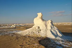 Wonders Prints: Bird shaped rock formation in the White Desert, Egypt (evening light)