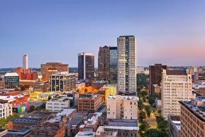 Images Dated 20th August 2017: Birmingham, Alabama, USA downtown city skyline at twilight