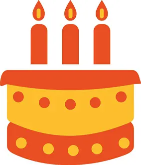 Candles Prints: Birthday Cake with three candles
