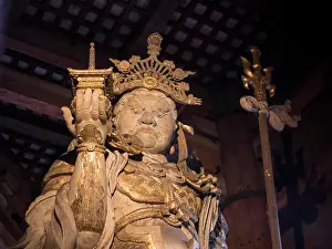 Nara Prints: Bishamonten - One Of The Japanese Seven Gods Of Fortune at Tōdai-ji 東大寺 Eastern Great Temple