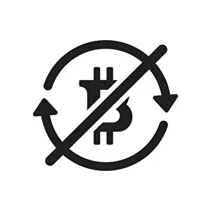 Cryptocurrency Prints: bitcoin vector icon illustration / No exchange