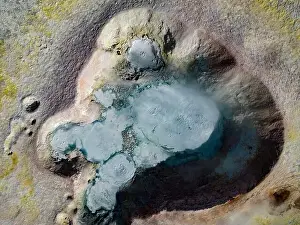 Lagoon Route Prints: Bizarre beauty of the geothermic field Sol de Mañana with its steaming geysers