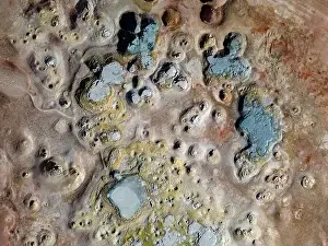 Lagoon Route Prints: Bizarre beauty of the geothermic field Sol de Mañana with its steaming geysers