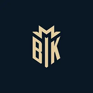 BK initial for law firm logo, lawyer logo, attorney logo design inspiration