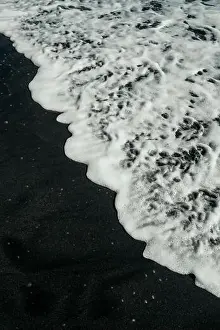 Black Beach Prints: Black canary sand beach background