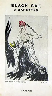 Cigarettes Prints: Black Cat Cigarettes, World war One