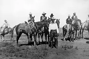 Adults Prints: Black Cowboys on Horseback, Portrait, USA, Circa 1880