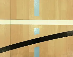 Parquet Prints: Black dotted lines in hall playground