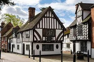 Black and white half timbered Oken's House housing Thomas Oken Tea Rooms