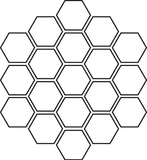 Black Vector Vectors Prints: Black and white monochrome honeycomb grid background