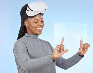 Interact Prints: Black woman, virtual reality and touching futuristic display