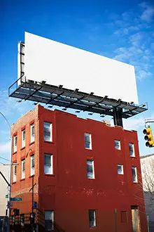 Communicating Prints: Blank billboard on urban building