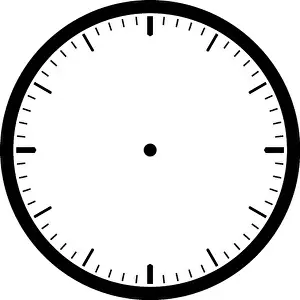 Vector Vectors Prints: Blank Clock which is a round clock face with dash marks showing no time