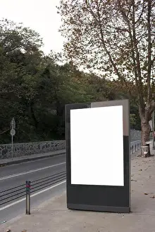Bosphorus Prints: Empty / blank vertical outdoor advertising billboard by Bosphorus in Istanbul