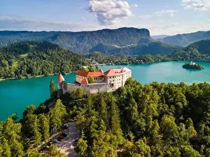 Bled Prints: Bled Castle Medieval Castle Built Above the City of Bled in Slovenia