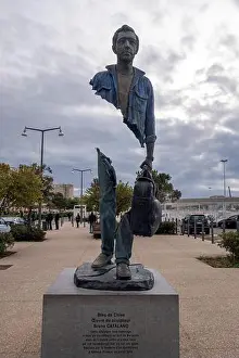 Bleu de Chine sculpture by artist Bruno Catalano in Marseille, France, Europe