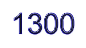 1300 Prints: blue 1300 number 3d effect white background